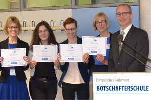 Zum Artikel "Zertifizierte Botschafterschule für das Europäische Parlament"